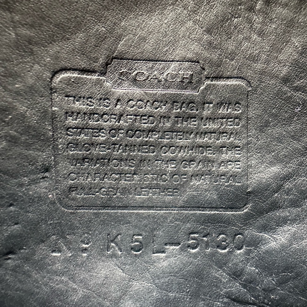 Vintage Coach Dark Navy Station Bag #5130  Authenticated! With hang tag. - Picture 7 of 12